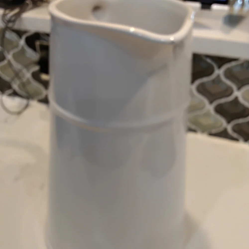Classic White Pitcher